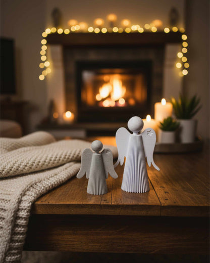 Modern geriffelter Engel – Weihnachtsdeko (3D-Druck)