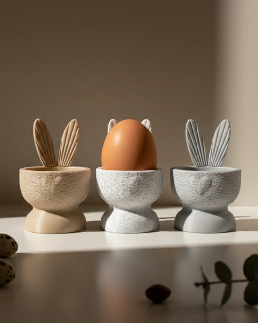 Hasen-Eierbecher „Flauschiges Herz“