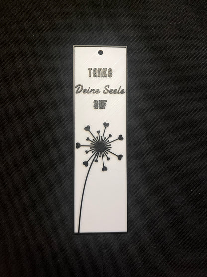 Pusteblume Lesezeichen – „Tanke Deine Seele auf“