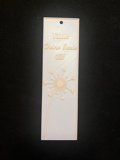 Pusteblume Lesezeichen – „Tanke Deine Seele auf“