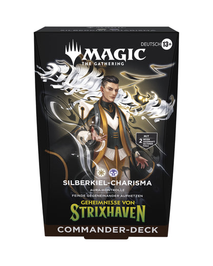 MTG Geheimnisse von Strixhaven Silberkiel Charisma Commander Deck Box