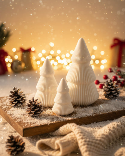 Moderner 3D-gedruckter Tannenbaum – Minimalistische Weihnachtsdeko in 3 Größen oder als Set