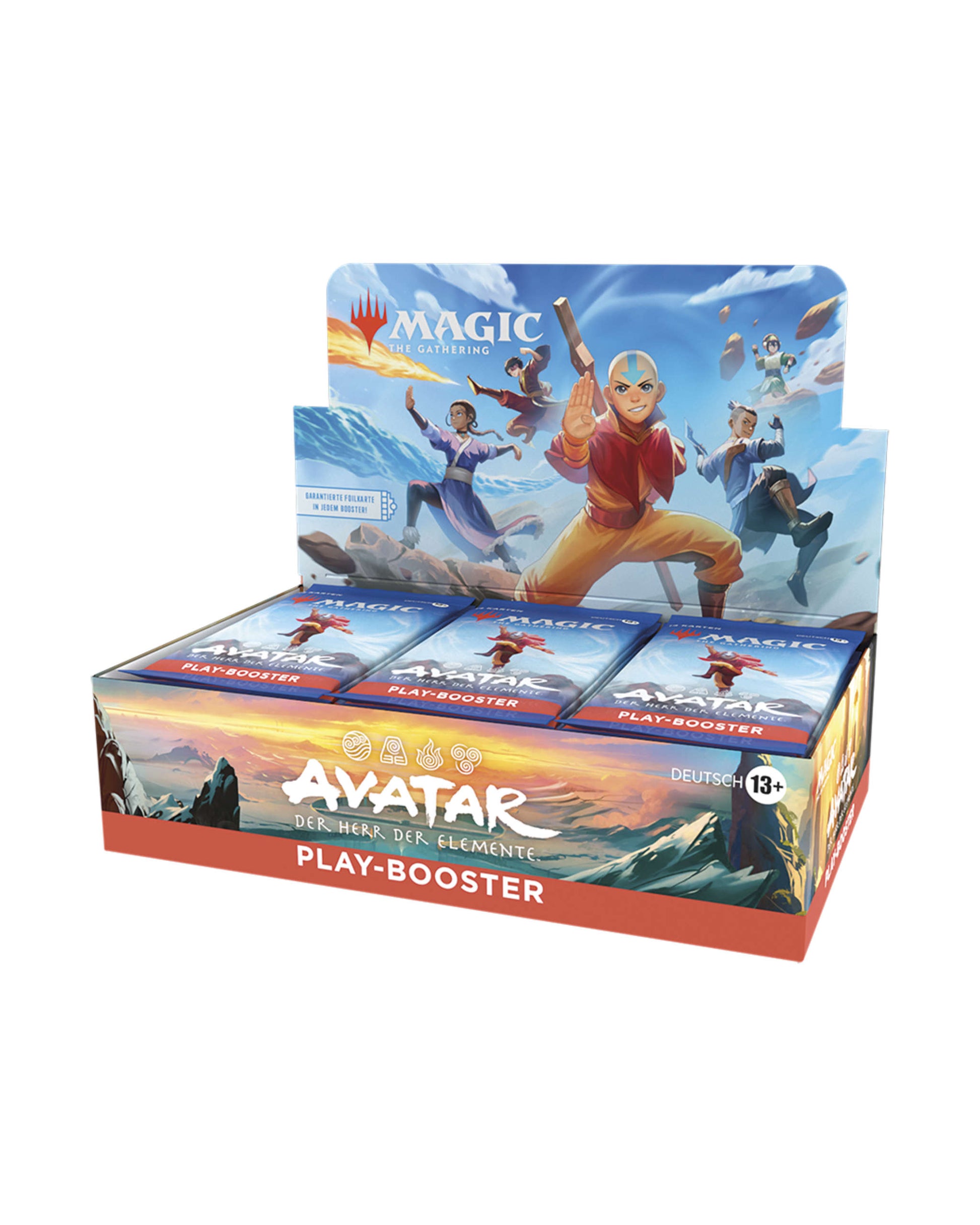 Avatar – Der Herr der Elemente Play-Booster-Display – rechte Seitenansicht des MTG Displays bei TCGMasterPrint
