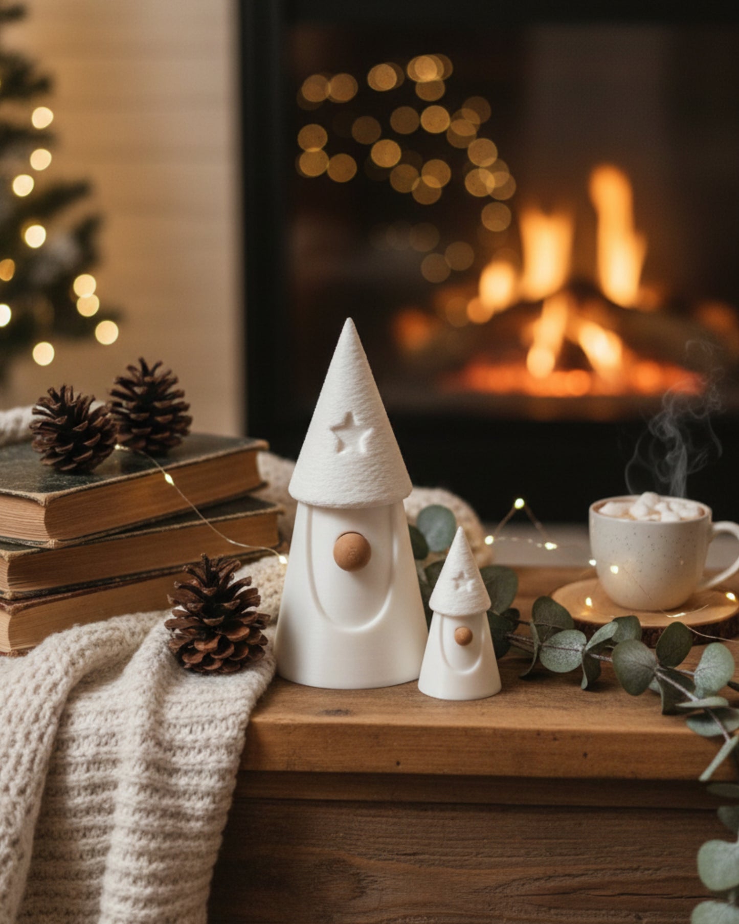 Stern-Weihnachtsmann Set – moderne 3D-gedruckte Weihnachtsdeko