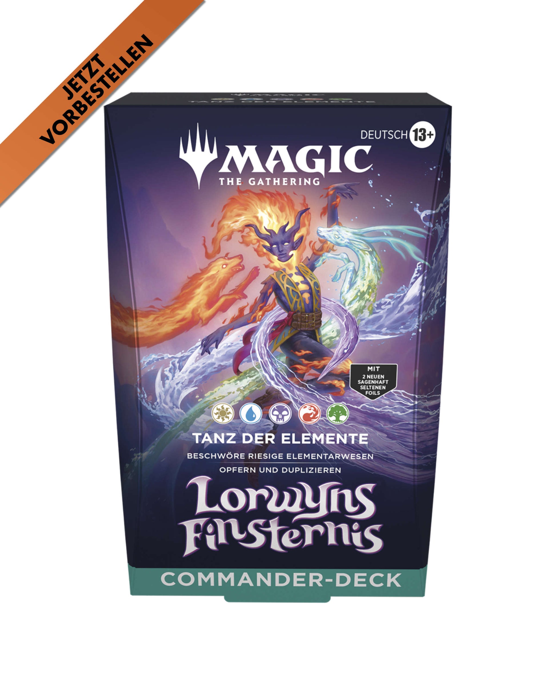Lorwyns Finsternis Commander-Deck Tanz der Elementare – Vorderansicht des Magic: The Gathering Decks bei TCGMasterPrint
