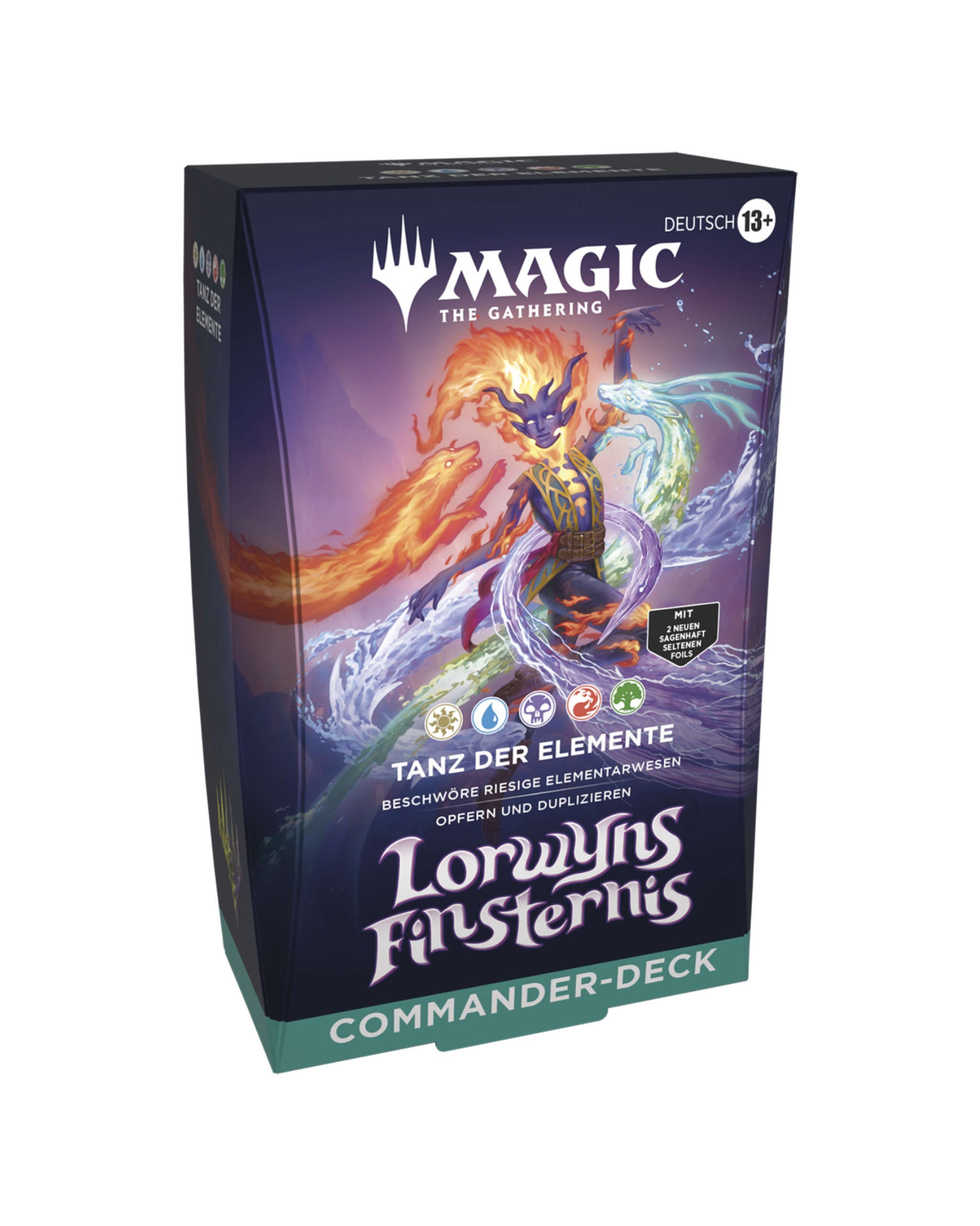 Lorwyns Finsternis Commander-Deck Tanz der Elementare – linke Seitenansicht des MTG Decks bei TCGMasterPrint
