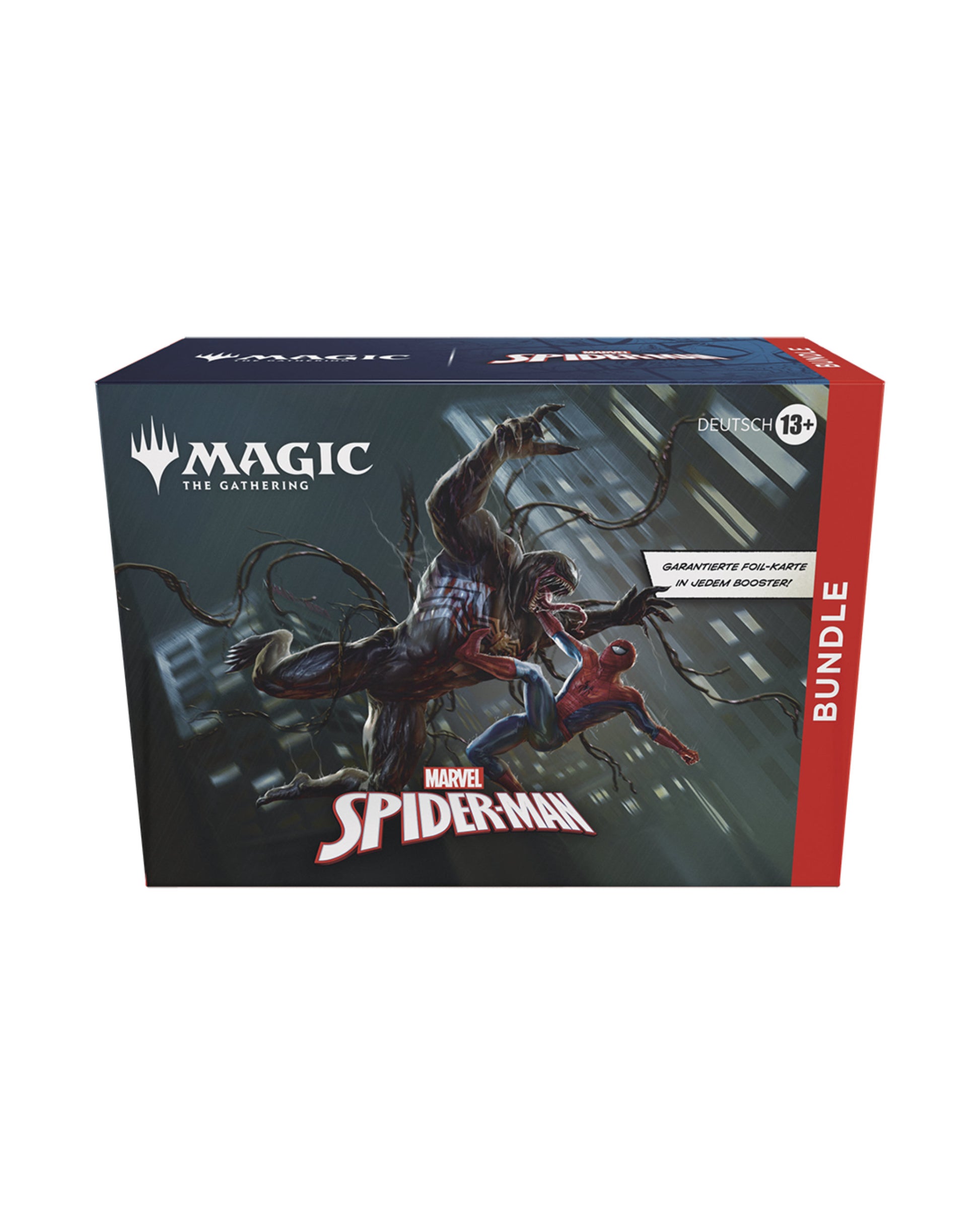 Marvel’s Spider-Man Bundle – Vorderansicht des offiziellen Magic: The Gathering Bundles bei TCGMasterPrint