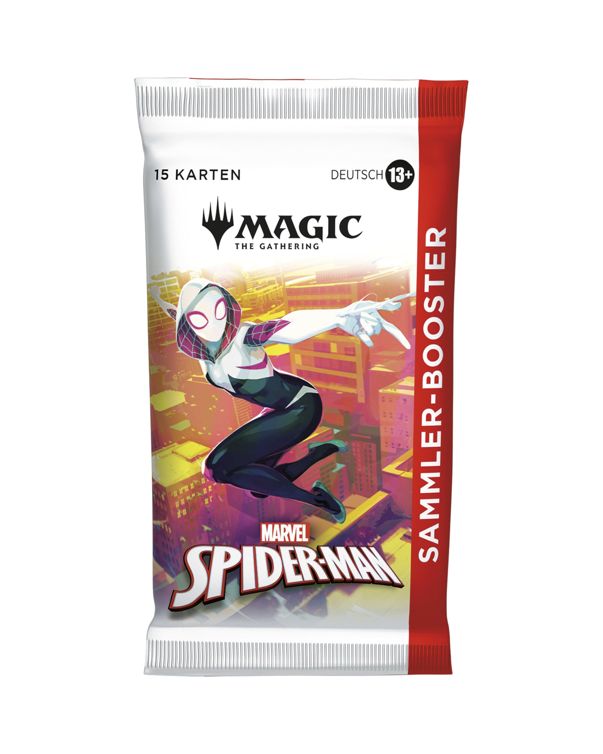 Marvel’s Spider-Man Sammler-Booster – Vorderansicht des Magic: The Gathering Collector Boosters bei TCGMasterPrint
