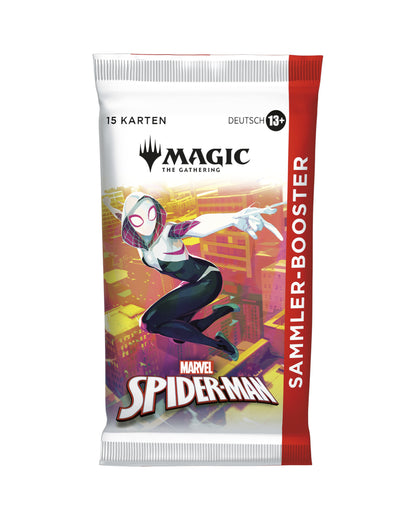 Marvel’s Spider-Man Sammler-Booster – Vorderansicht des Magic: The Gathering Collector Boosters bei TCGMasterPrint
